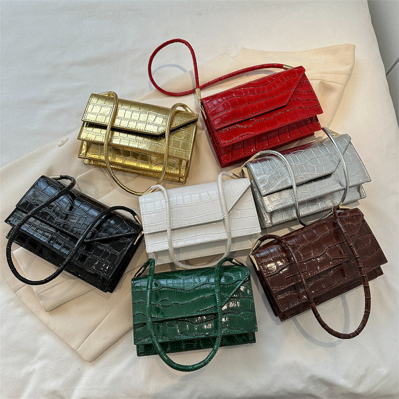 Women's Fashion Solid Color Portable Shoulder Messenger Bag