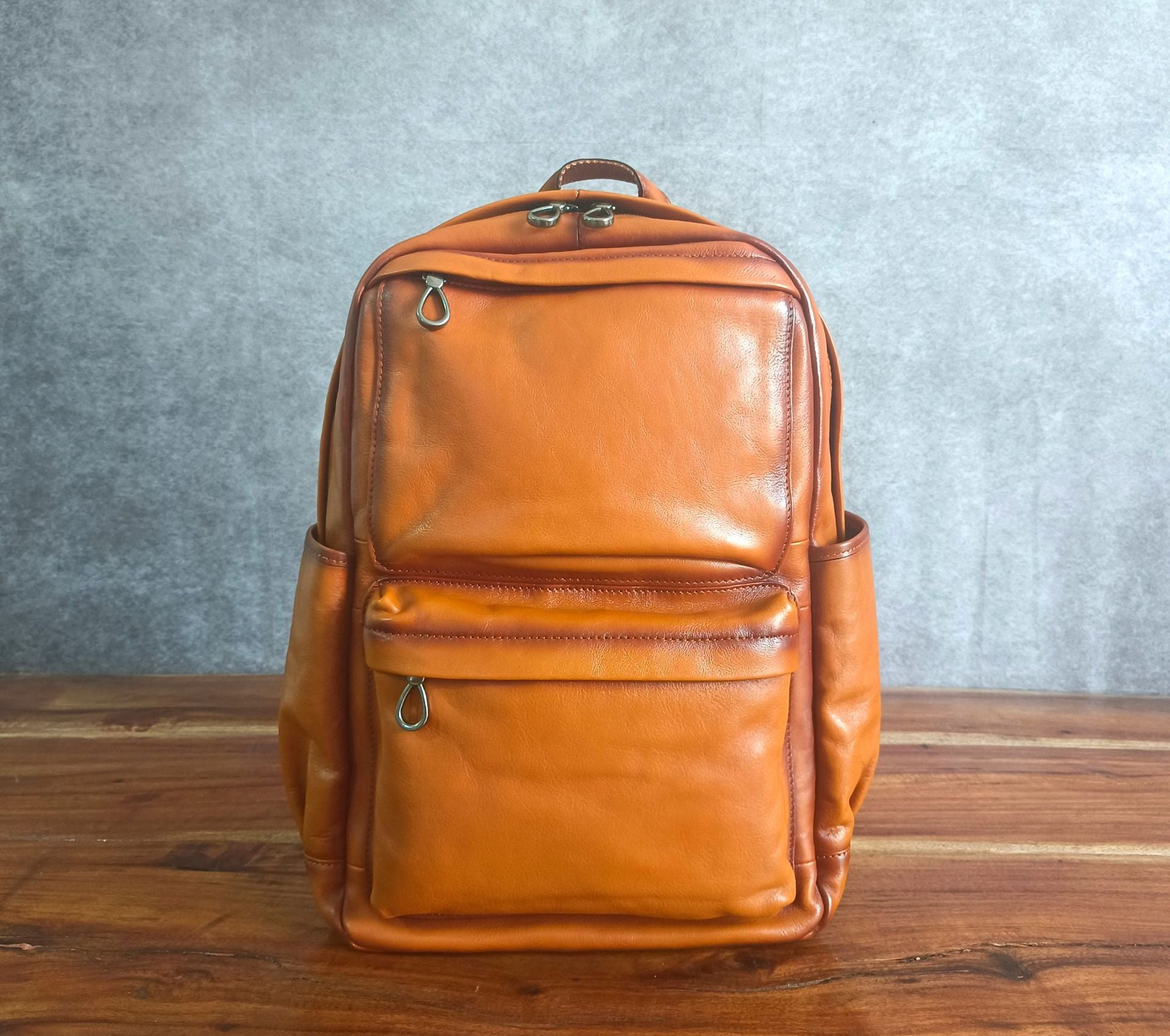 Men's Leather Large Capacity Business Trip Casual And Comfortable Backpack
