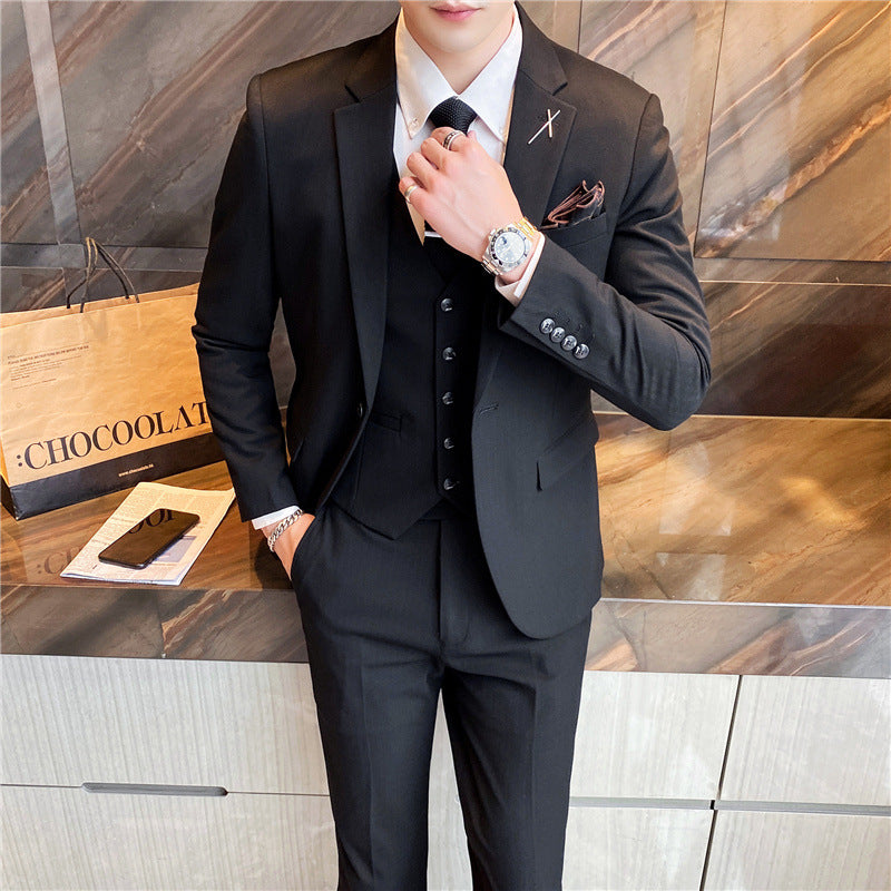 Men's slim business handsome suit professional wear