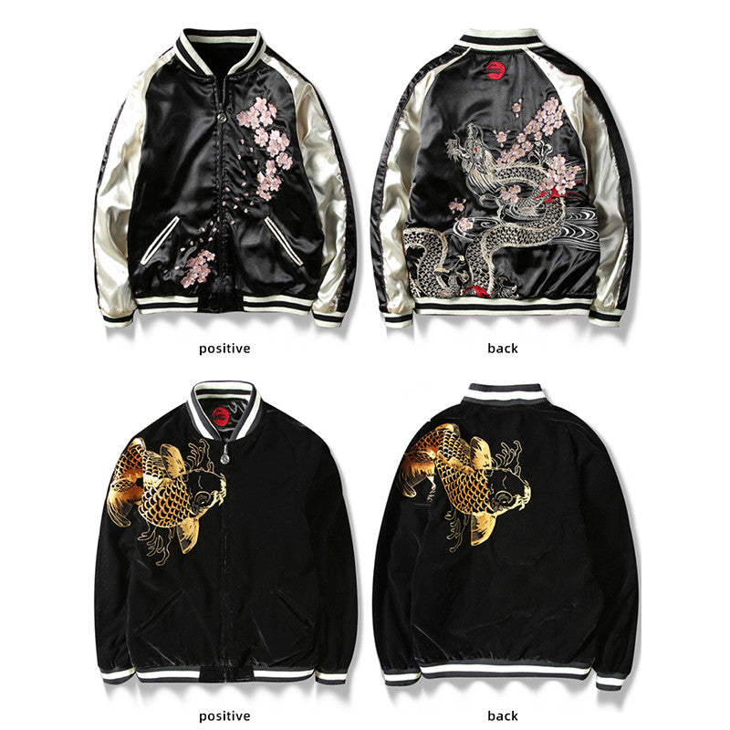 Dragon Embroidery Carp Personality Jacket Spring And Autumn