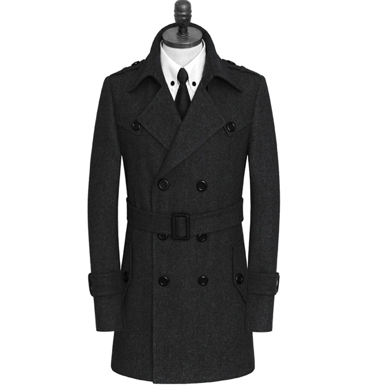 Autumn And Winter Wool Men's Plus Fat Plus Size Young Cashmere Coat