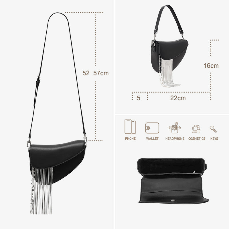Unique Design Tassel Bag Personality Fashion Crossbody