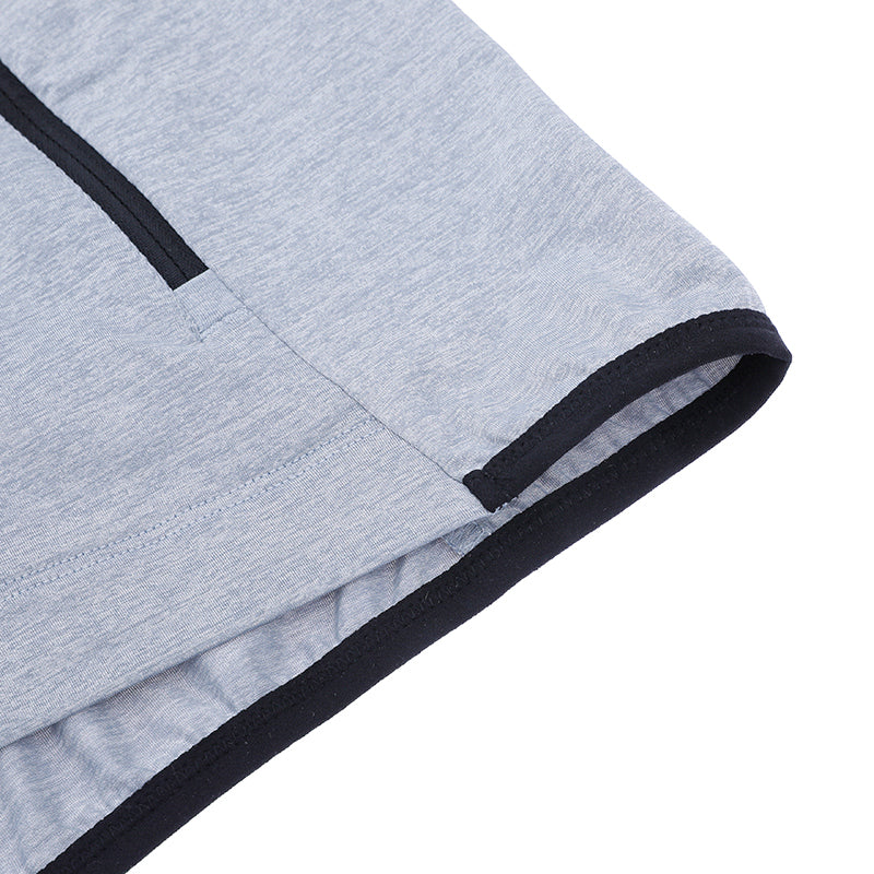 Grey Sport Hoodie Zip Long Sleeve