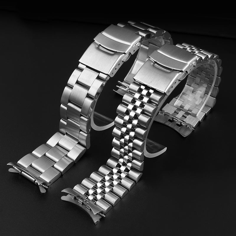 Diving Watch: Solid Stainless-Steel Bracelet with Five Beads