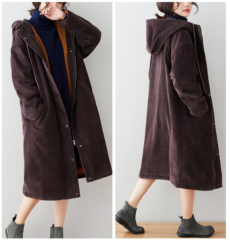 Ladies' Lambswool Winter Mid-length Coat