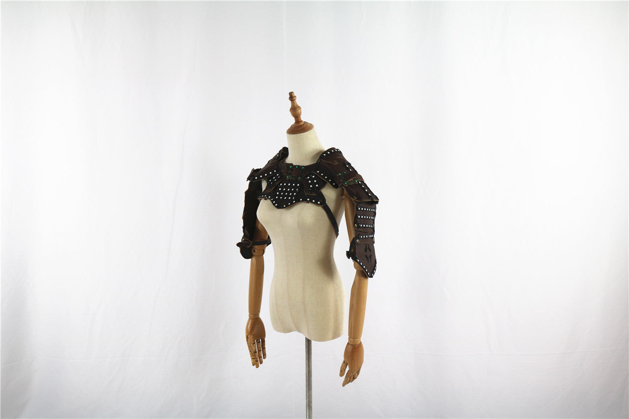 Glowing LED Clothes Armor Shawl PU Leather