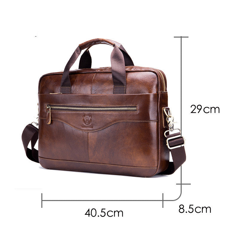 First layer cowhide multifunctional briefcase