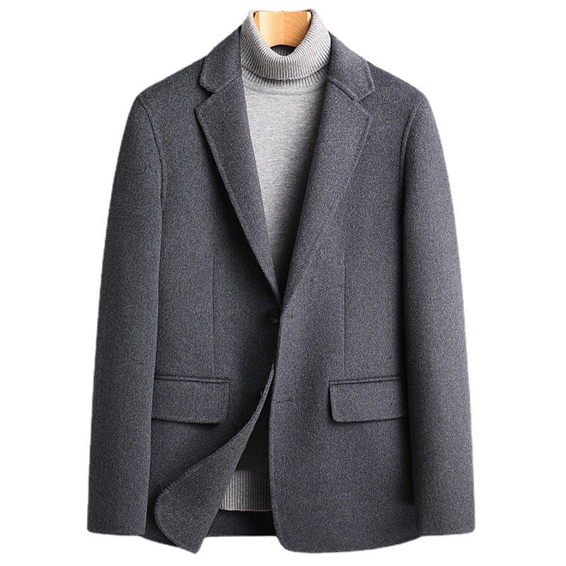Men's Thickened Warm Double-sided Woolen Suit