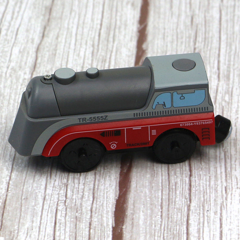 Magnetic Electric Locomotive Compatible With Wooden  Rail Cars