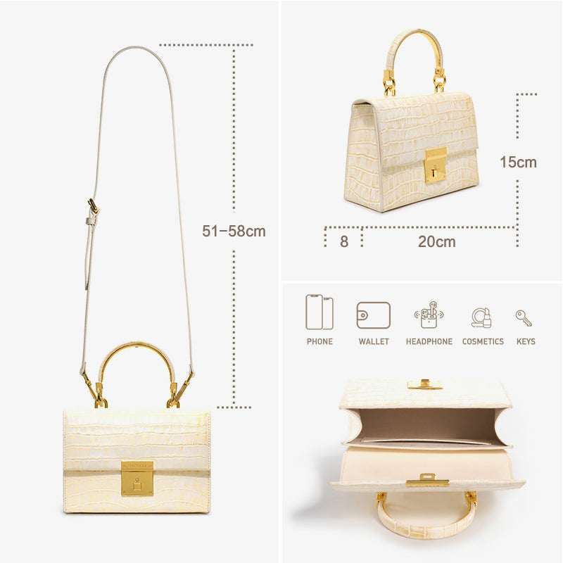 Small Design  Pattern Leather Bag Light Luxury Shoulder