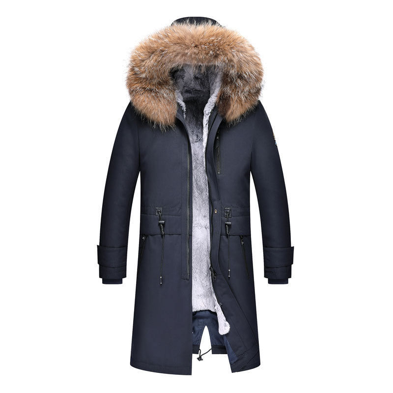 Long coat in fur liner