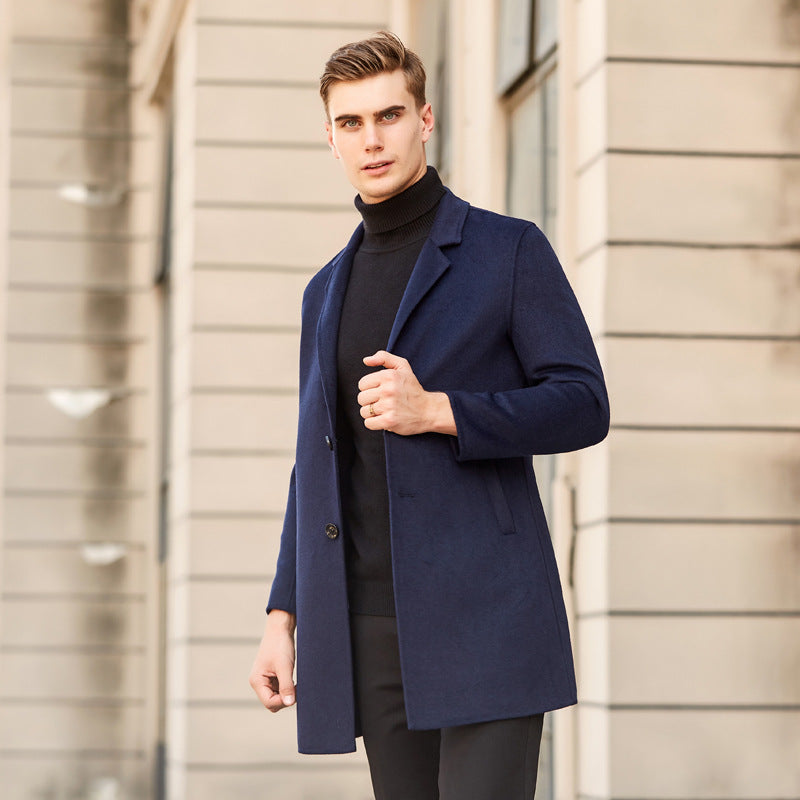 Men's double-faced wool coat