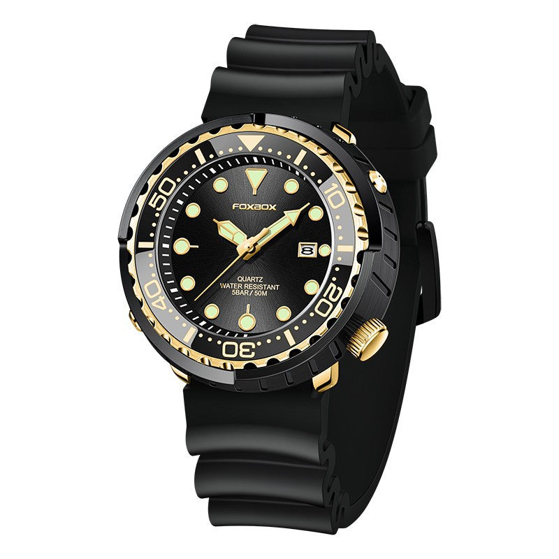 Men's Quartz Watch Three-pin Calendar Waterproof