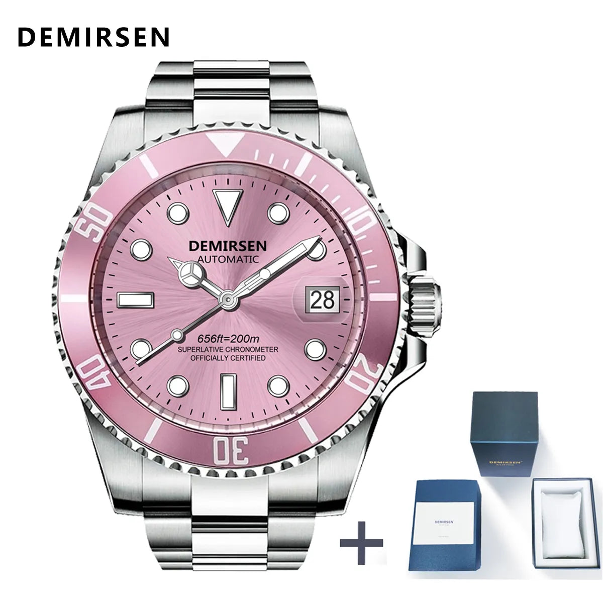 Demirsen Pink Stainless Steel Automatic Watch