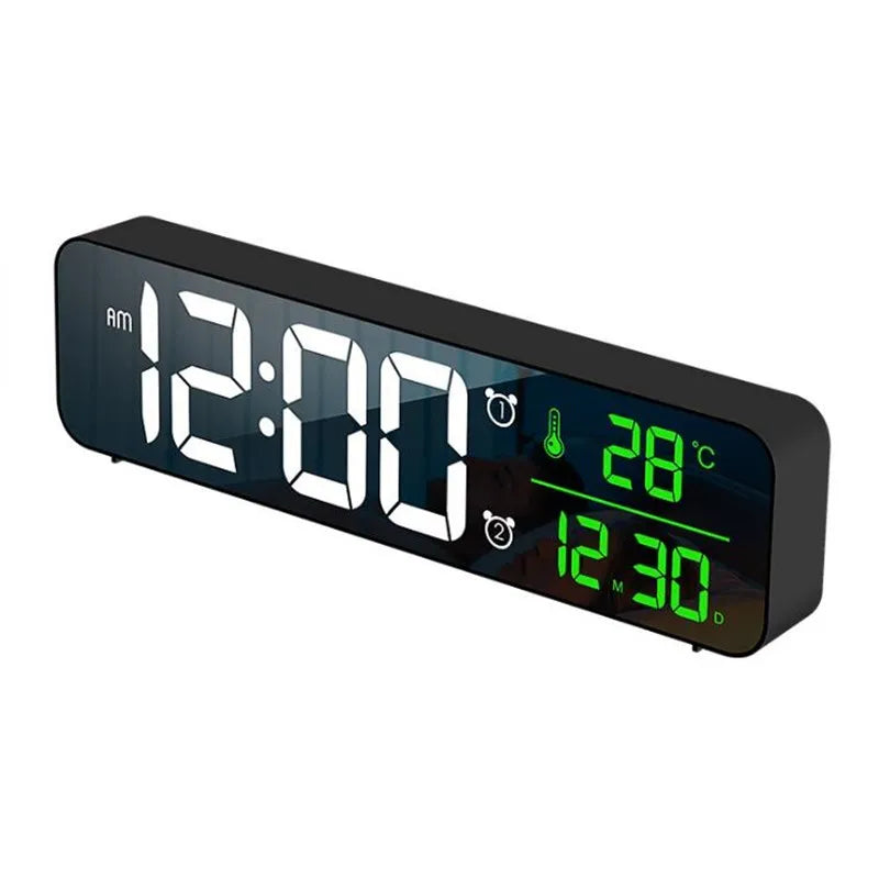 LED Digital Alarm Clock with Temperature and Date Display