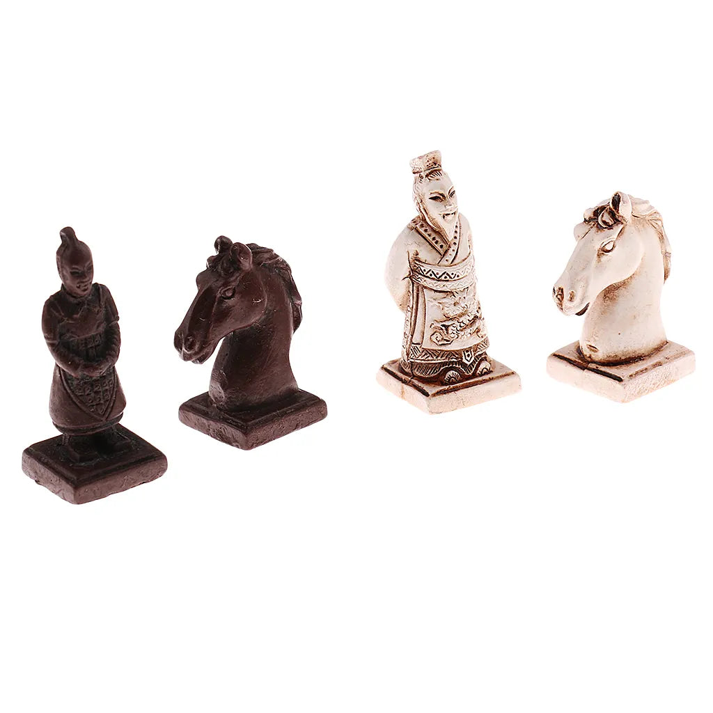 Wooden Antique Chinese Chess Pieces Set Board Game Family Leisure Toys Chinese Chess Parent-child Gift Collectibles