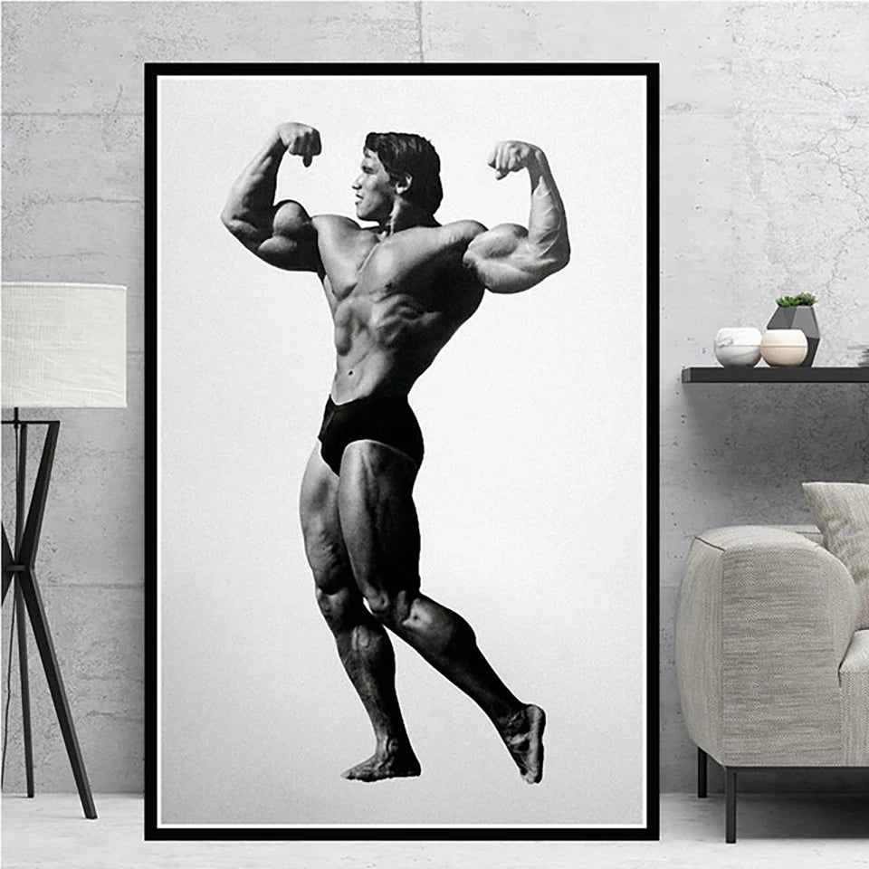 HD Print Arnold Schwarzenegger Fitness Gym Poster Wall Art Picture Nordic Living Room Home Decoration