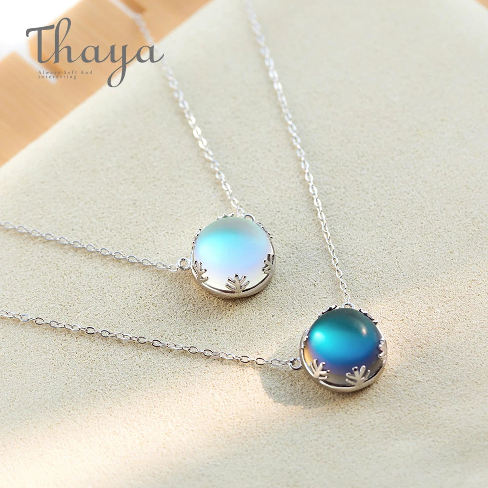 Thaya 2023 S925 Sterling Silver Crystal Necklaces 45cm Fashion Neckalce Pendant Women Necklace Party Engagement Fine Jewelry