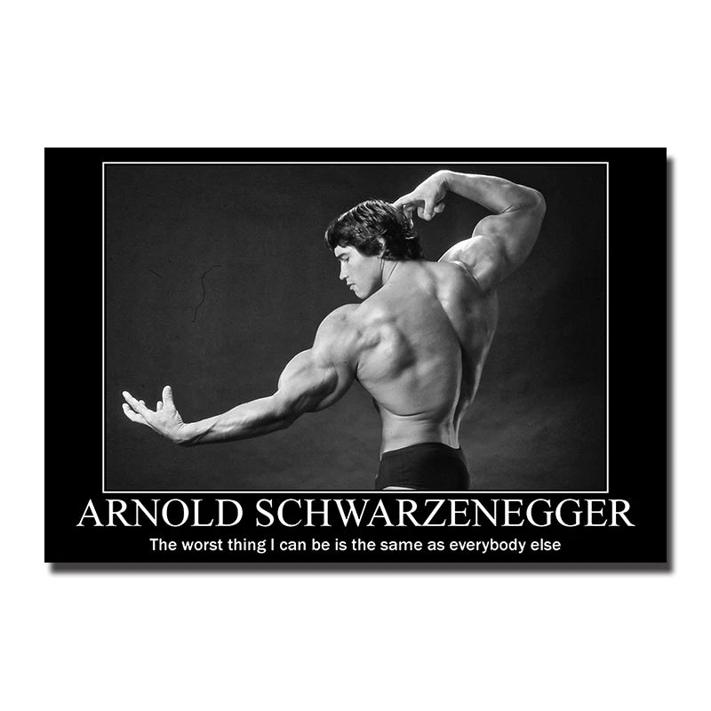 Arnold Schwarzenegger Bodybuilding Motivational Quote Silk Poster Print Inches Gym Room Fitness Sports Picture