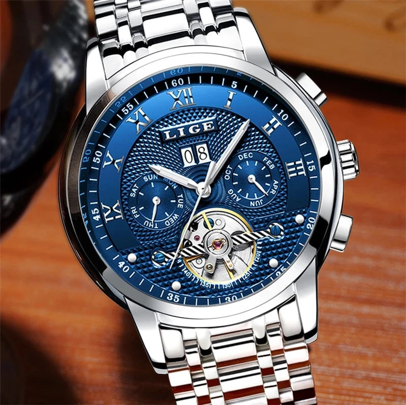LIGE Men's Luxury Automatic Mechanical Watch - LG9841