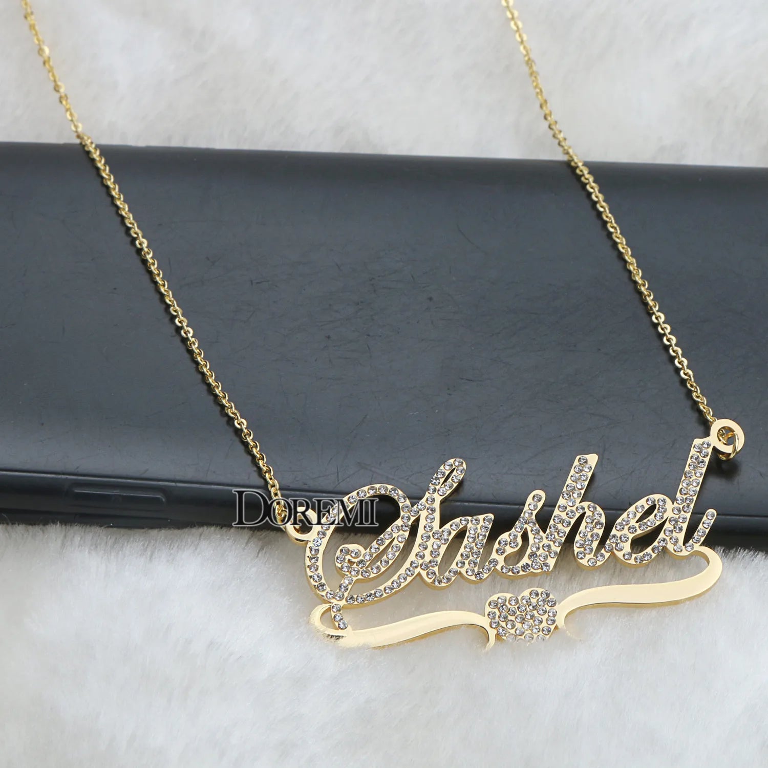 DOREMI 316L Stainless Custom Name Pendant Necklace
