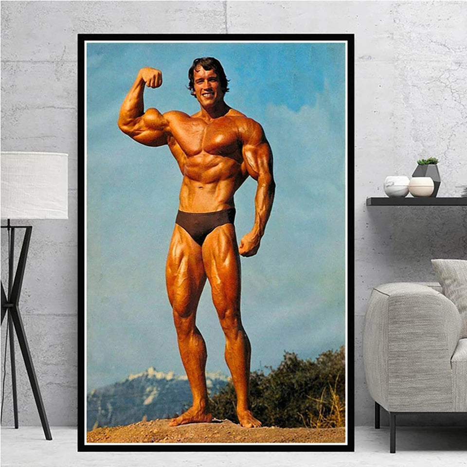 HD Print Arnold Schwarzenegger Fitness Gym Poster Wall Art Picture Nordic Living Room Home Decoration
