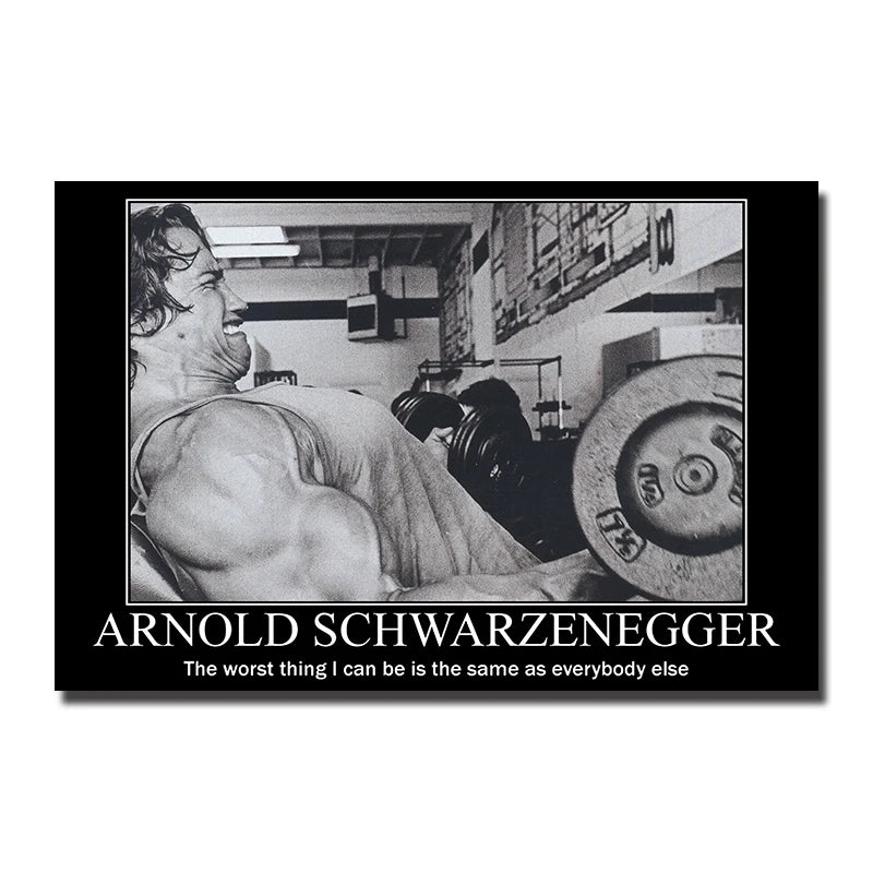 Arnold Schwarzenegger Bodybuilding Motivational Quote Silk Poster Print Inches Gym Room Fitness Sports Picture