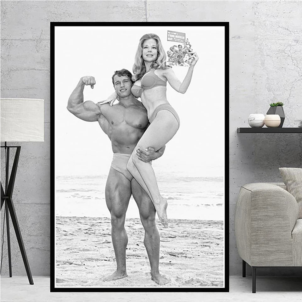 HD Print Arnold Schwarzenegger Fitness Gym Poster Wall Art Picture Nordic Living Room Home Decoration