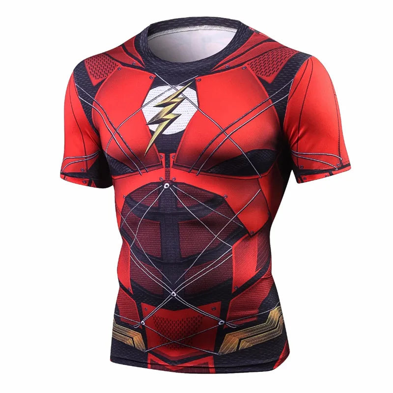 2Pcs Men's Compression Shirt and Sports Tights Set