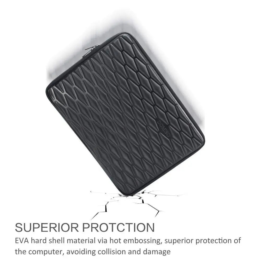 Shockproof Waterproof Laptop Sleeve, 10-15.6 Inch, Black