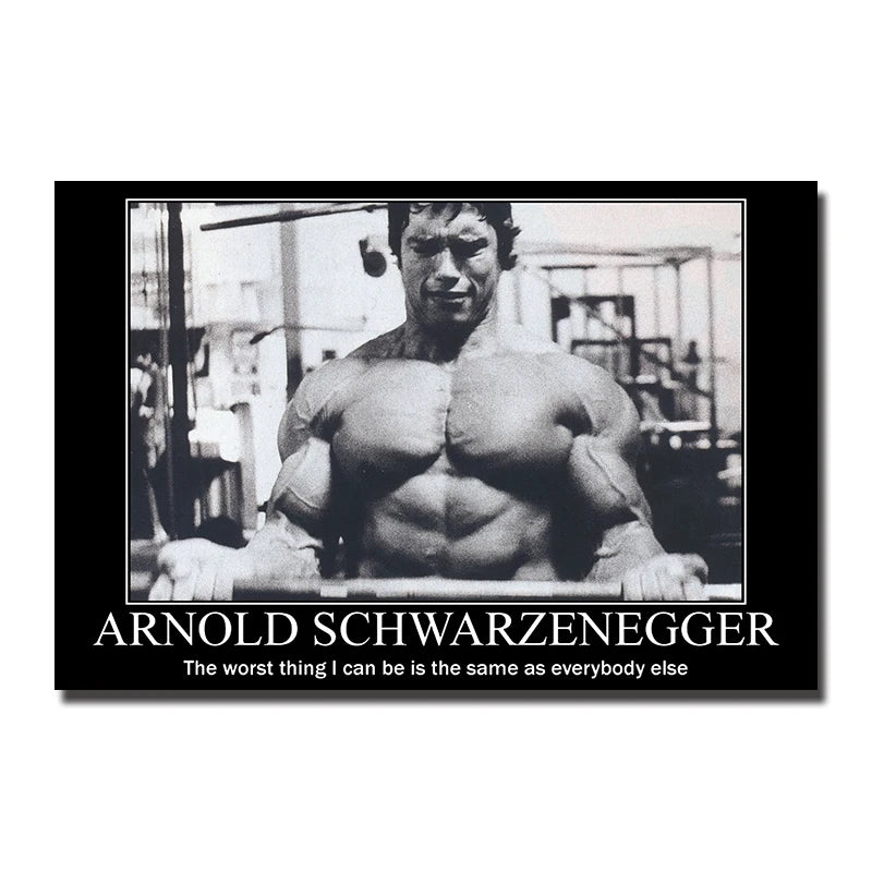 Arnold Schwarzenegger Bodybuilding Motivational Quote Silk Poster Print Inches Gym Room Fitness Sports Picture