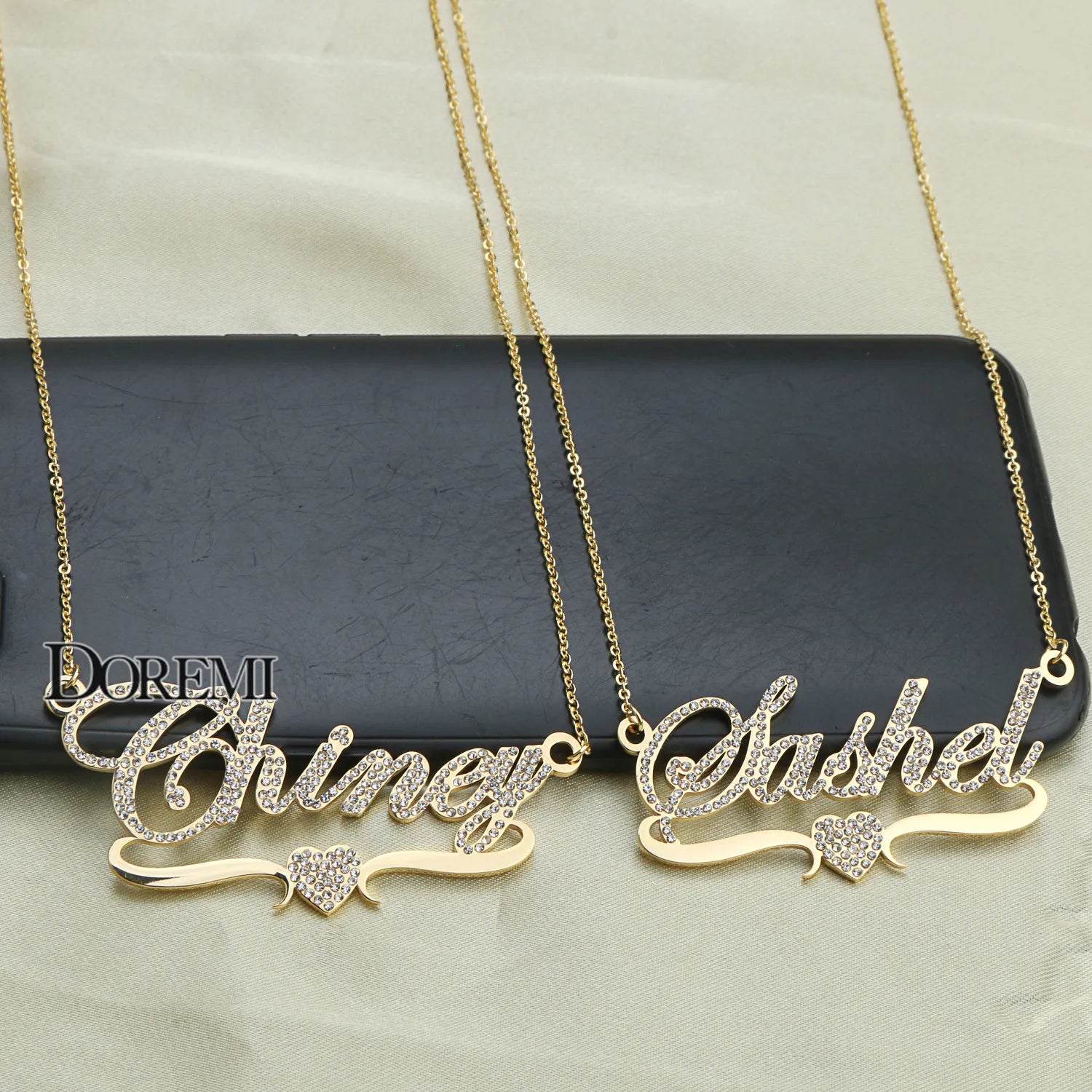 DOREMI 316L Stainless Custom Name Pendant Necklace