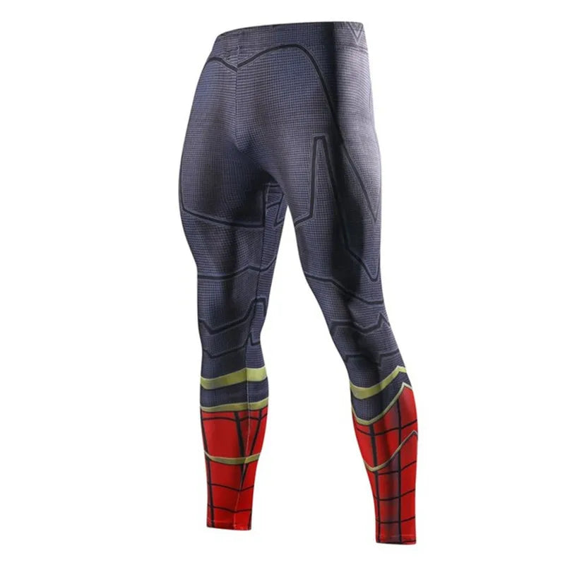 2Pcs Men's Compression Shirt and Sports Tights Set