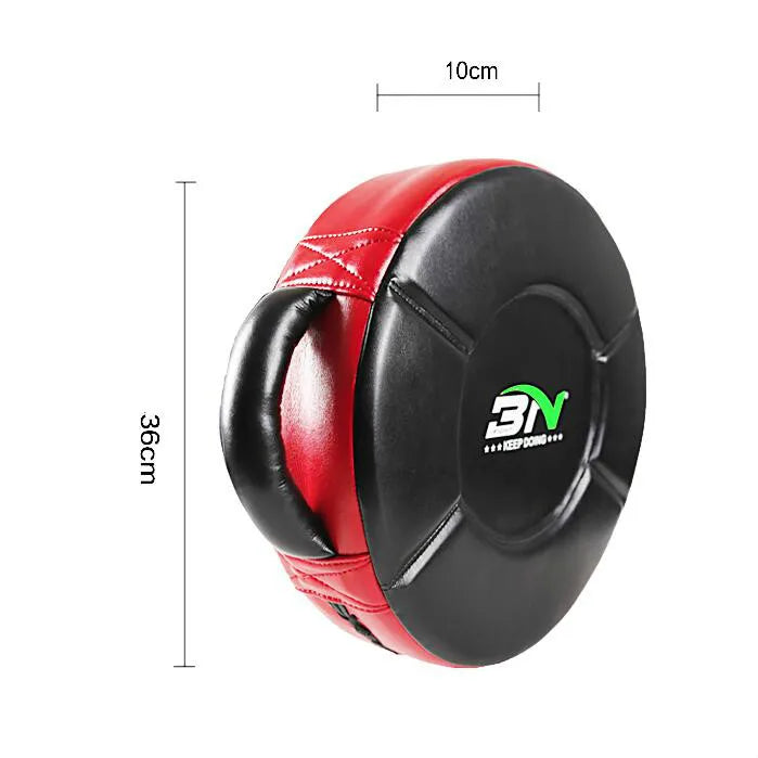 BN Micro PU Weighted Round Shield Taekwondo MMA Muay Thai Boxing Pads Sparring Training Martial Arts Punching Focus Target