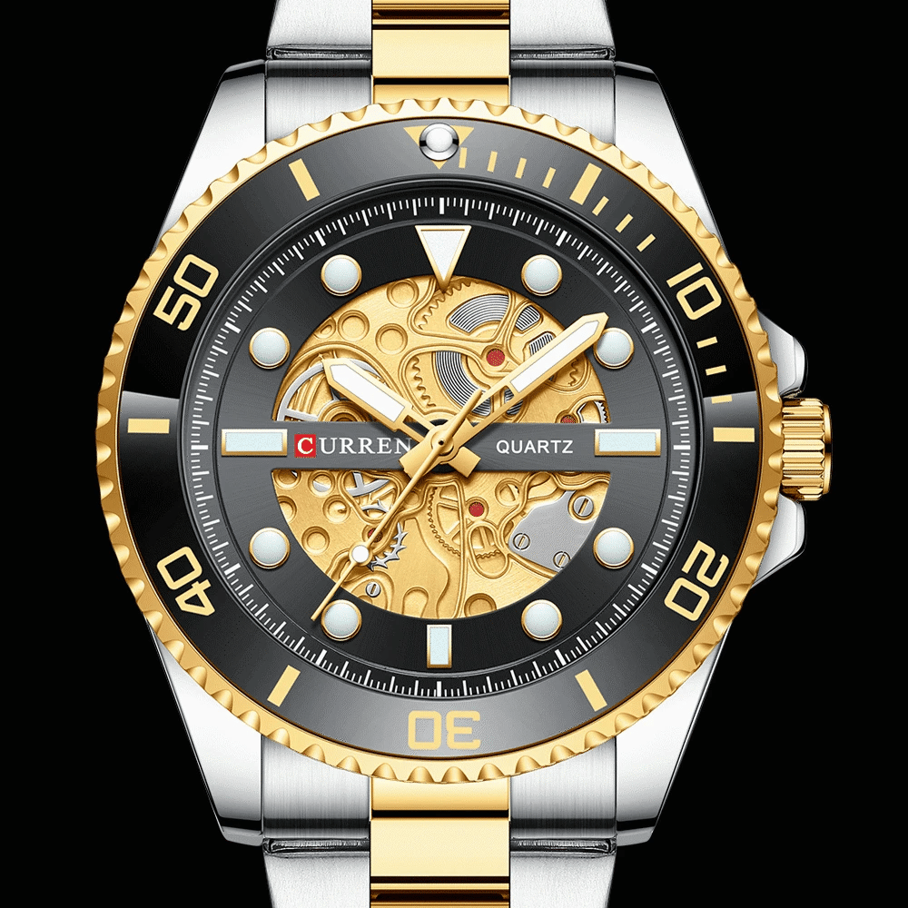 CURREN Imitated Mechanical Design Men's Watch 8412