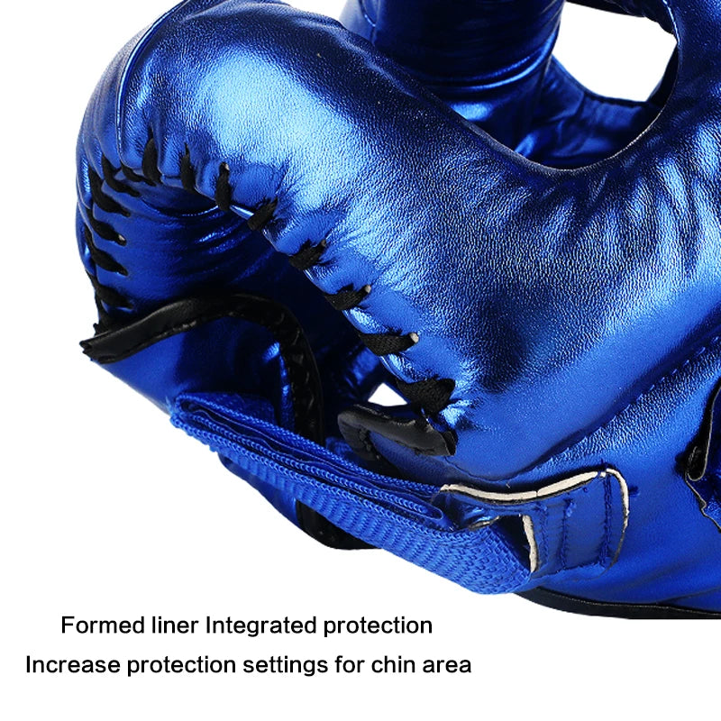 Professional Adult Men Women Kick Boxing Sanda MMA Helmet Full Protection to Protect Nose Free Combat Beam Full-face Head Gear