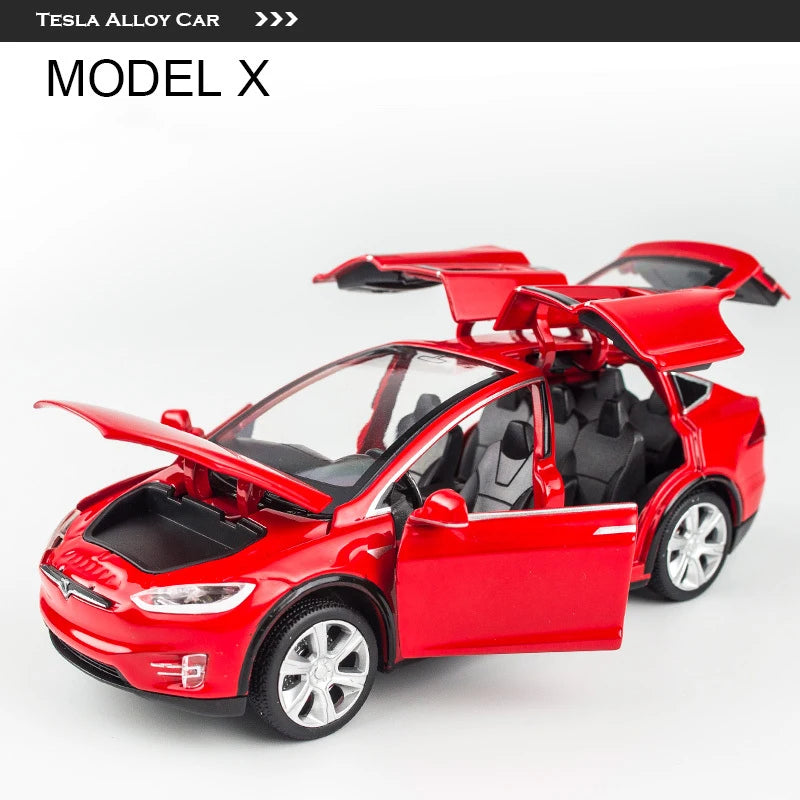 1:32 Tesla MODEL X and MODEL 3 Alloy Diecast Toy Car