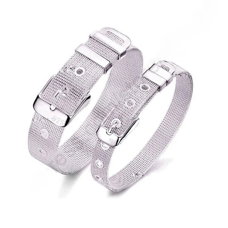 925 Silver Belt Design Bracelet, Two Sizes