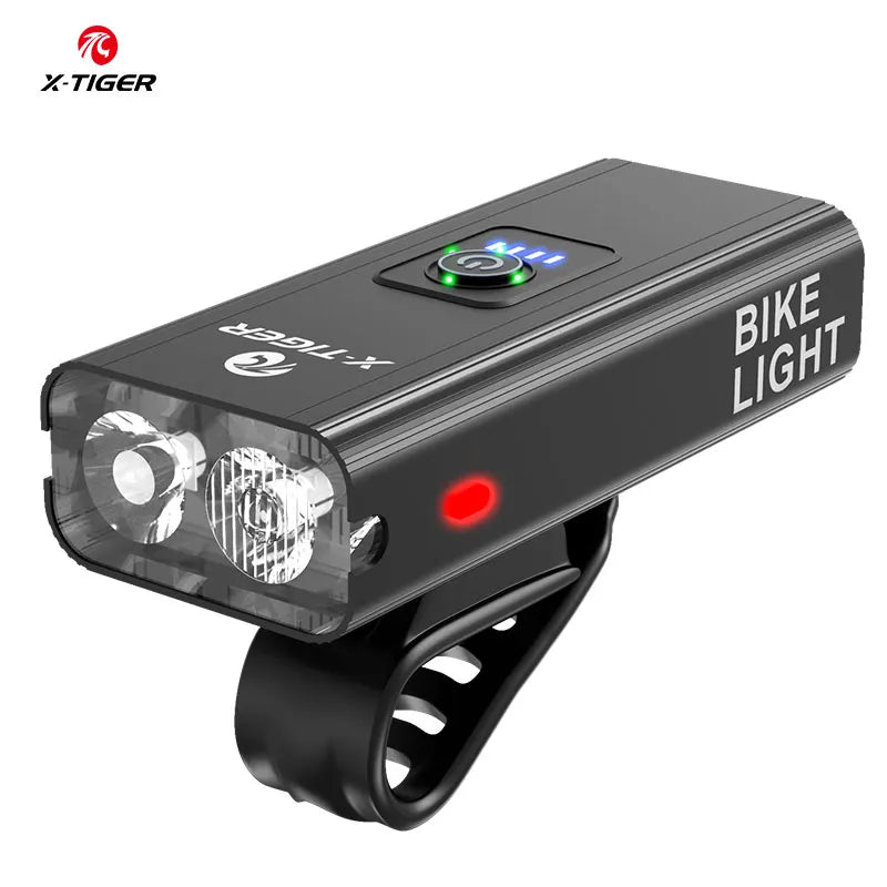 X-TIGER Bicycle Light IPX6 Waterproof 1200 Lumens USB Charging Bicycle Lamp 2400mAH MTB Road Bike Front Flashlight Headlight