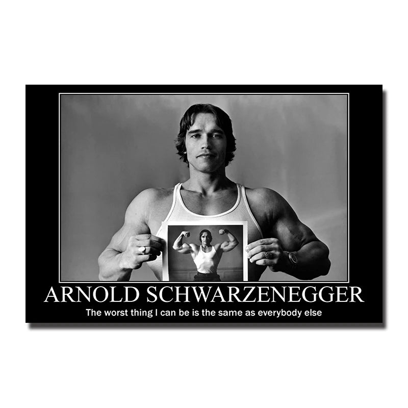 Arnold Schwarzenegger Bodybuilding Motivational Quote Silk Poster Print Inches Gym Room Fitness Sports Picture