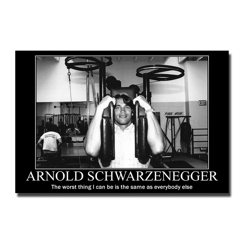 Arnold Schwarzenegger Bodybuilding Motivational Quote Silk Poster Print Inches Gym Room Fitness Sports Picture