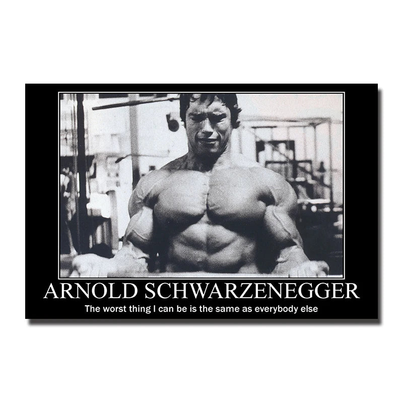 Arnold Schwarzenegger Bodybuilding Motivational Quote Silk Poster Print Inches Gym Room Fitness Sports Picture