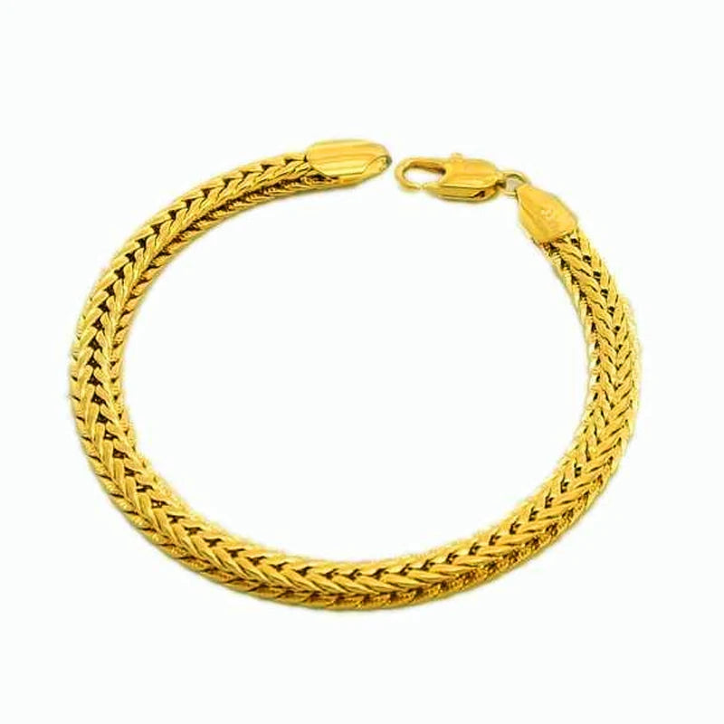 Gold Color 6.5MM Bracelet for Men, 20CM