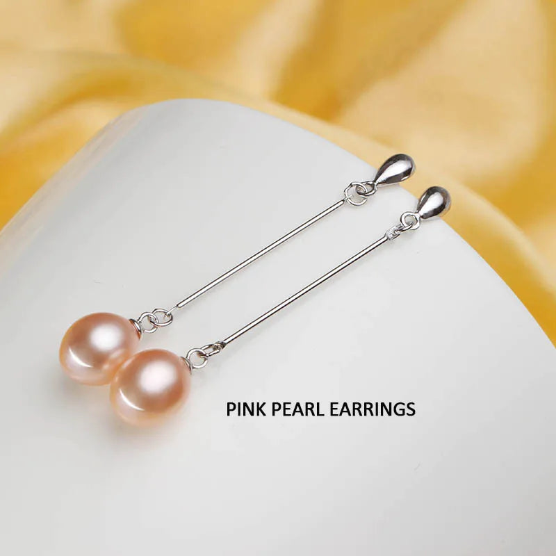 HENGSHENG - Water Drop Freshwater Pearl Earrings"