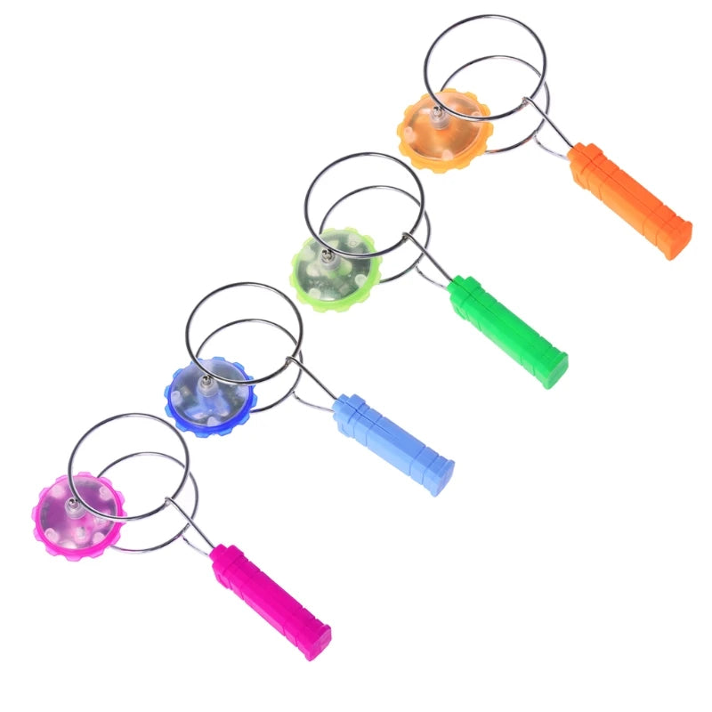 Magnetic Gyro Wheel Magic Spinning LED Colorful Light Gyro YoYo Toys Kids Birthday Gifts Children Classic Toy