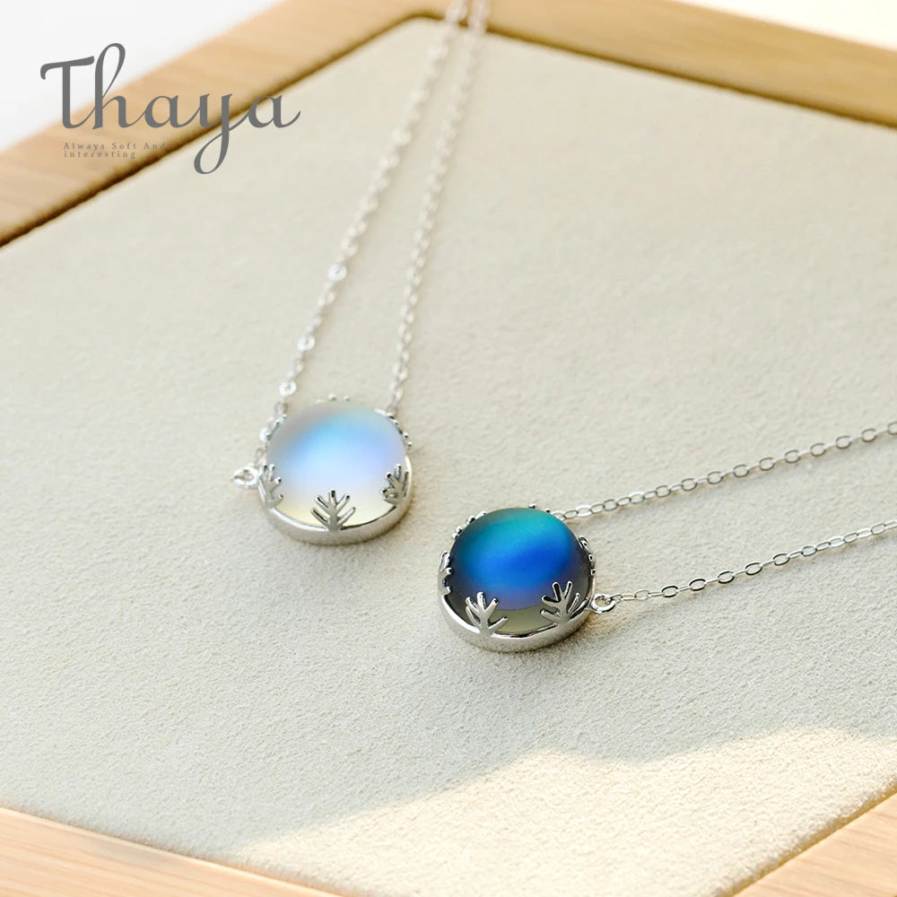 Thaya 2023 S925 Sterling Silver Crystal Necklaces 45cm Fashion Neckalce Pendant Women Necklace Party Engagement Fine Jewelry