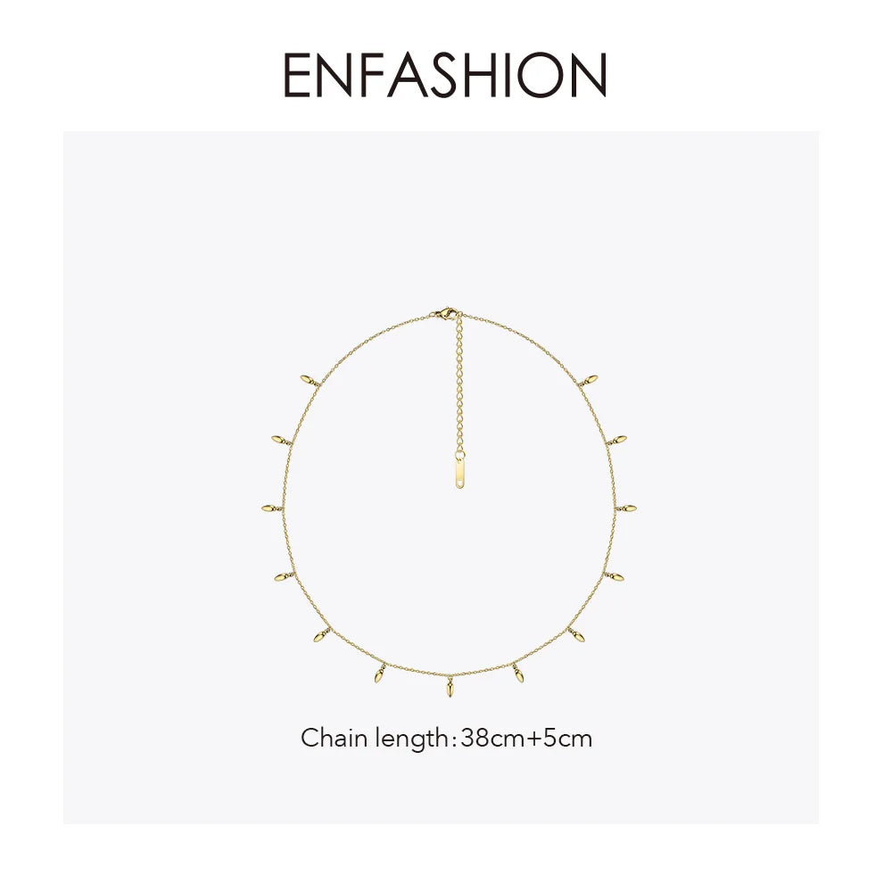 ENFASHION Gold Wheat Choker Necklace PM193002