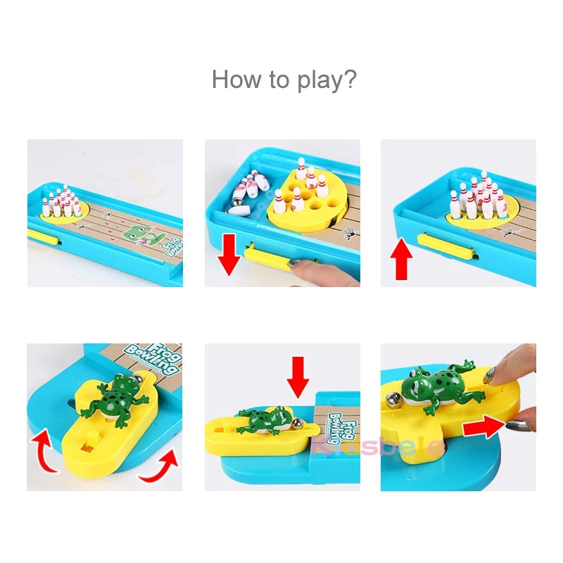 Desktop Bowling Game Toys For Children Indoor Parent-Child Interactive Table Sports Birthday Gift For Kids Playing Game