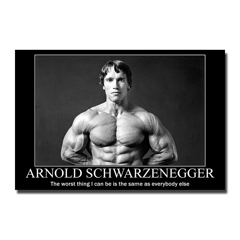 Arnold Schwarzenegger Bodybuilding Motivational Quote Silk Poster Print Inches Gym Room Fitness Sports Picture