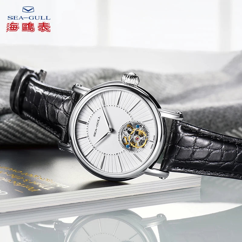 Seagull Men's Tourbillon Automatic Mechanical Watch 6018, 41mm